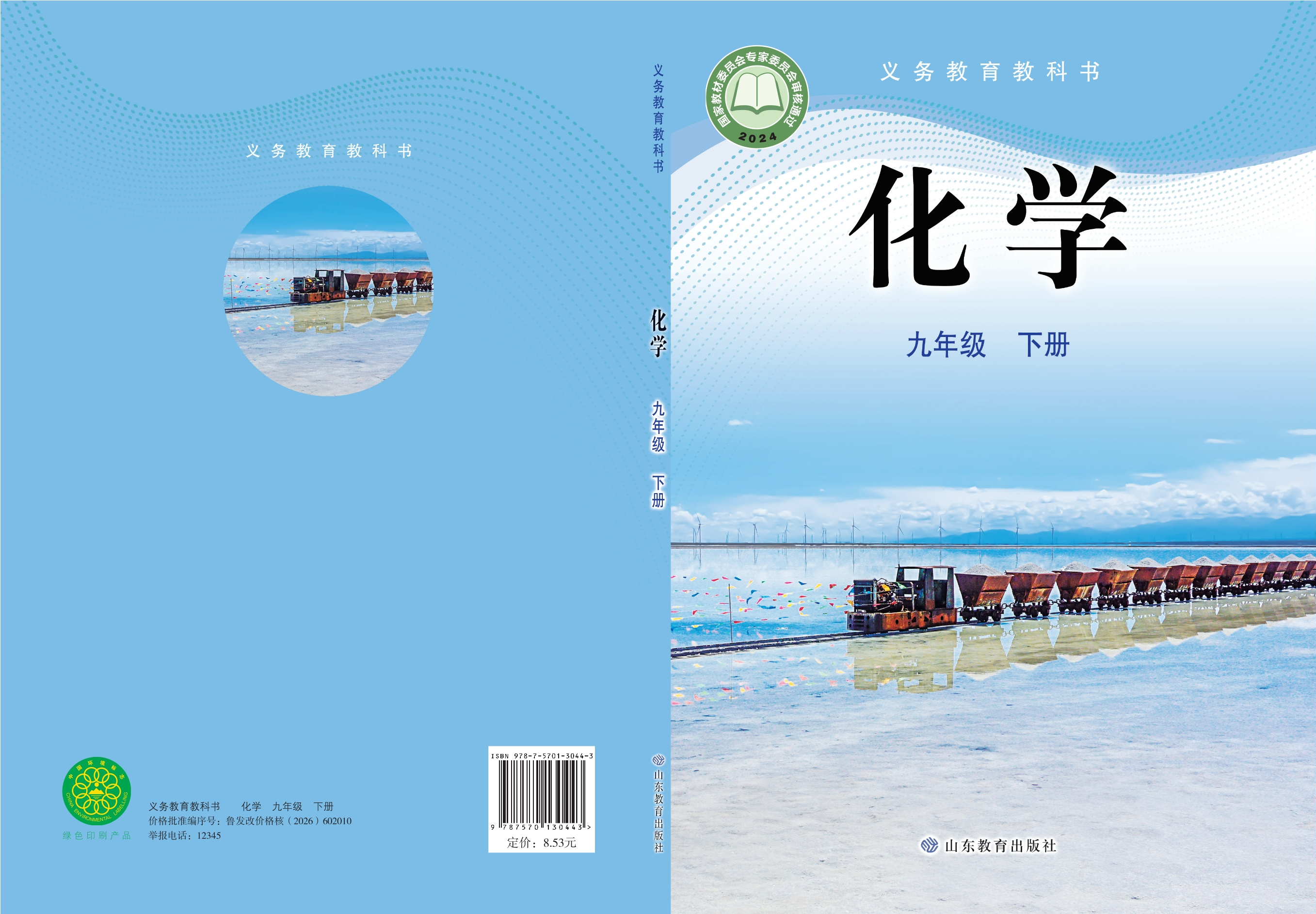 （根据2022年版课程标准修订）义务教育教科书·化学九年级下册封面